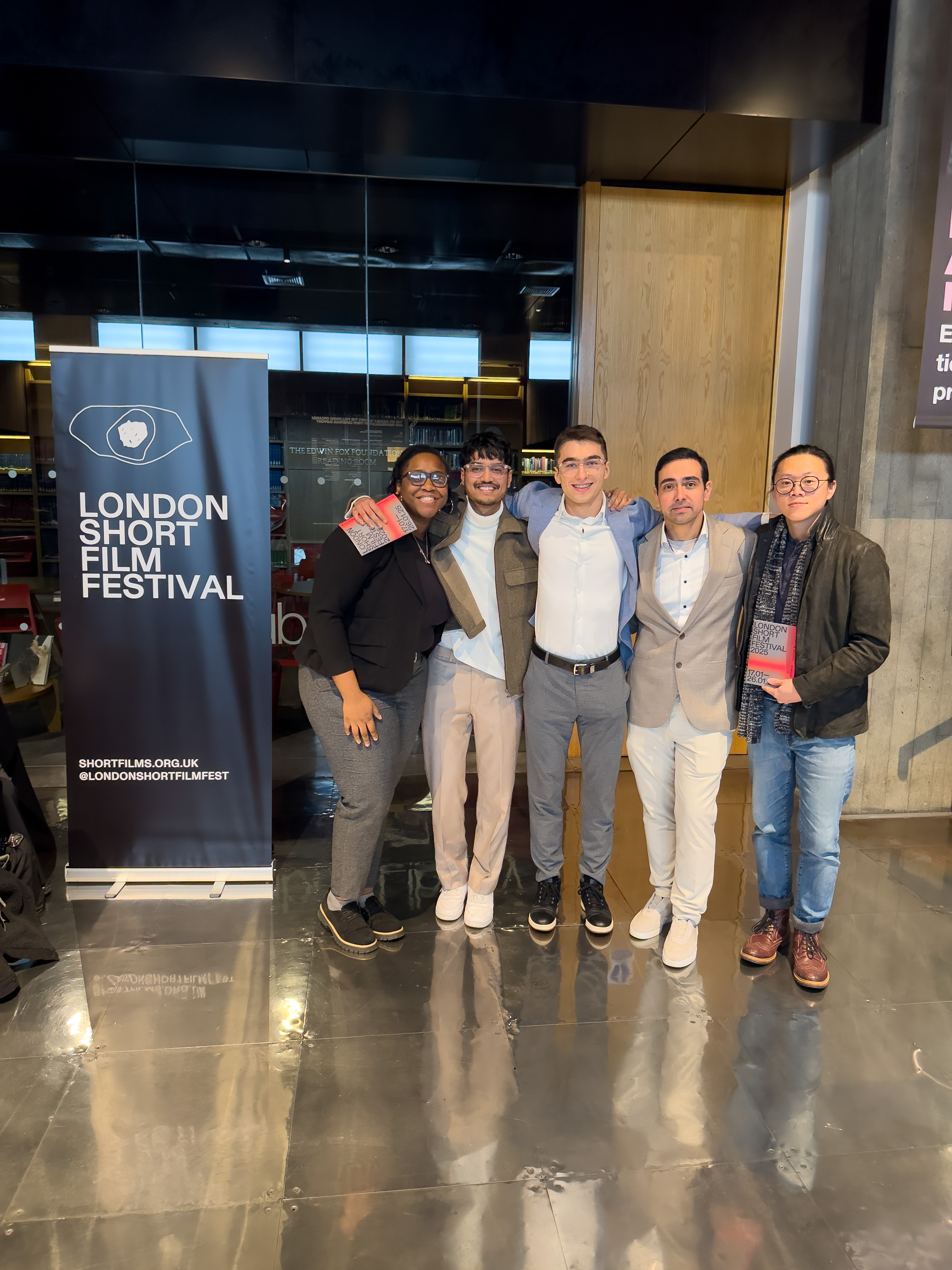 LFA BLOG_Alumni success_Amir distribution_Amir with friends at London Short Film Festival